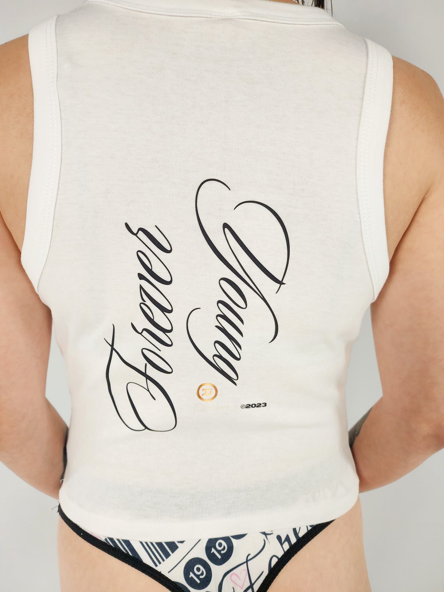 Young Forever Racer Tank — Hidden Back Logo