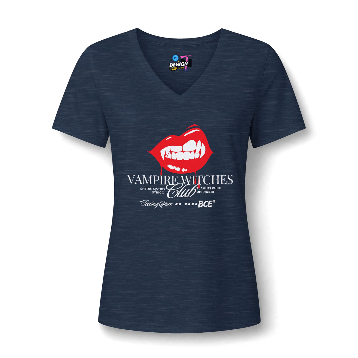 Vampire Kiss Women's V‑Neck Tee — Girls Club Shirt