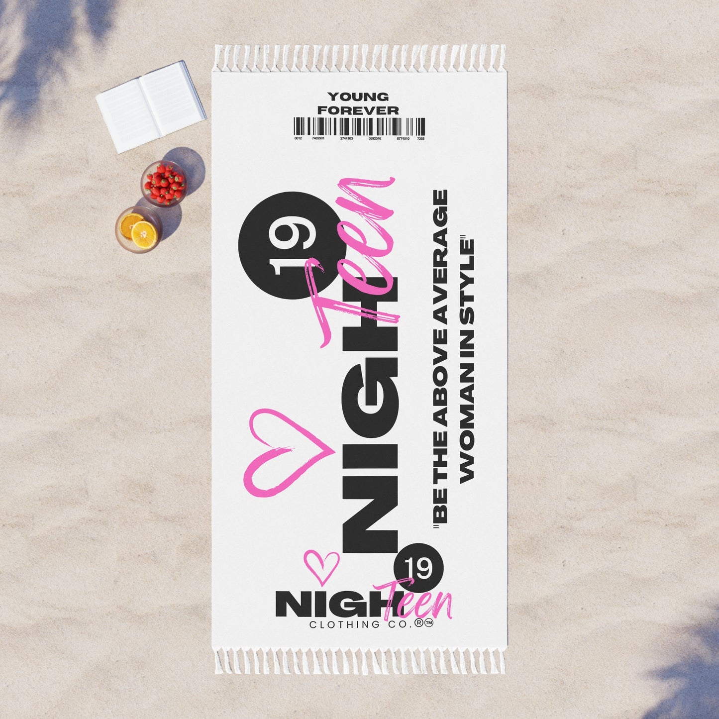 Nighteen Logo Official Beach Towel