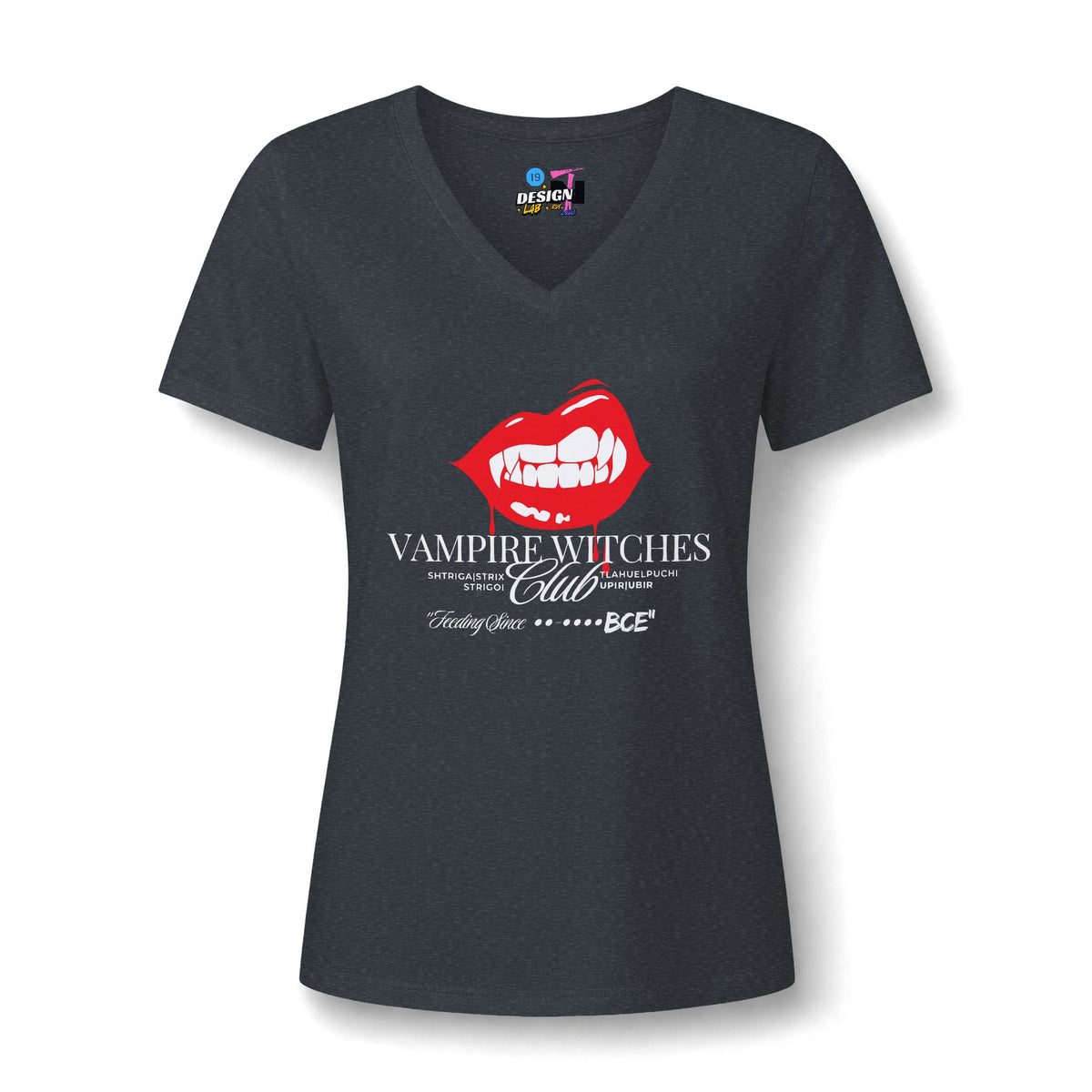 Vampire Kiss Women's V‑Neck Tee — Girls Club Shirt