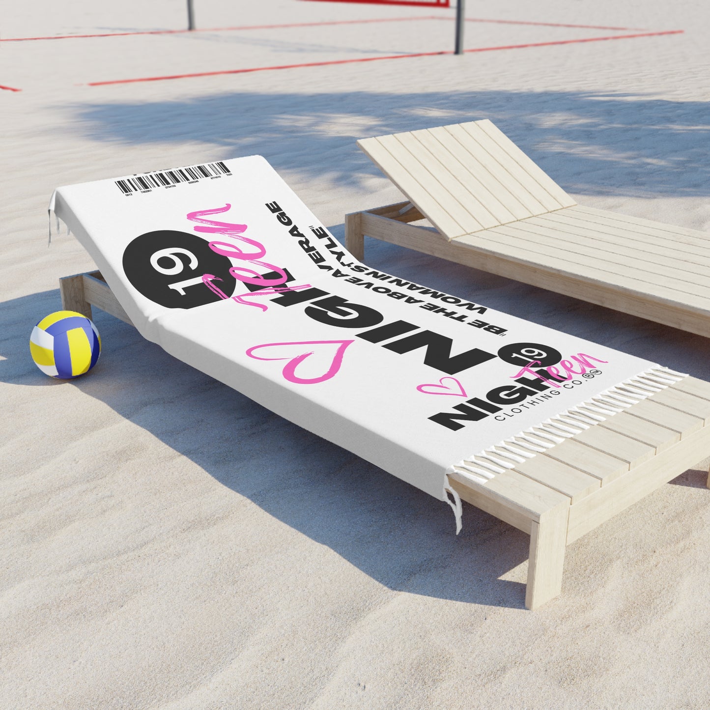 Nighteen Logo Official Beach Towel