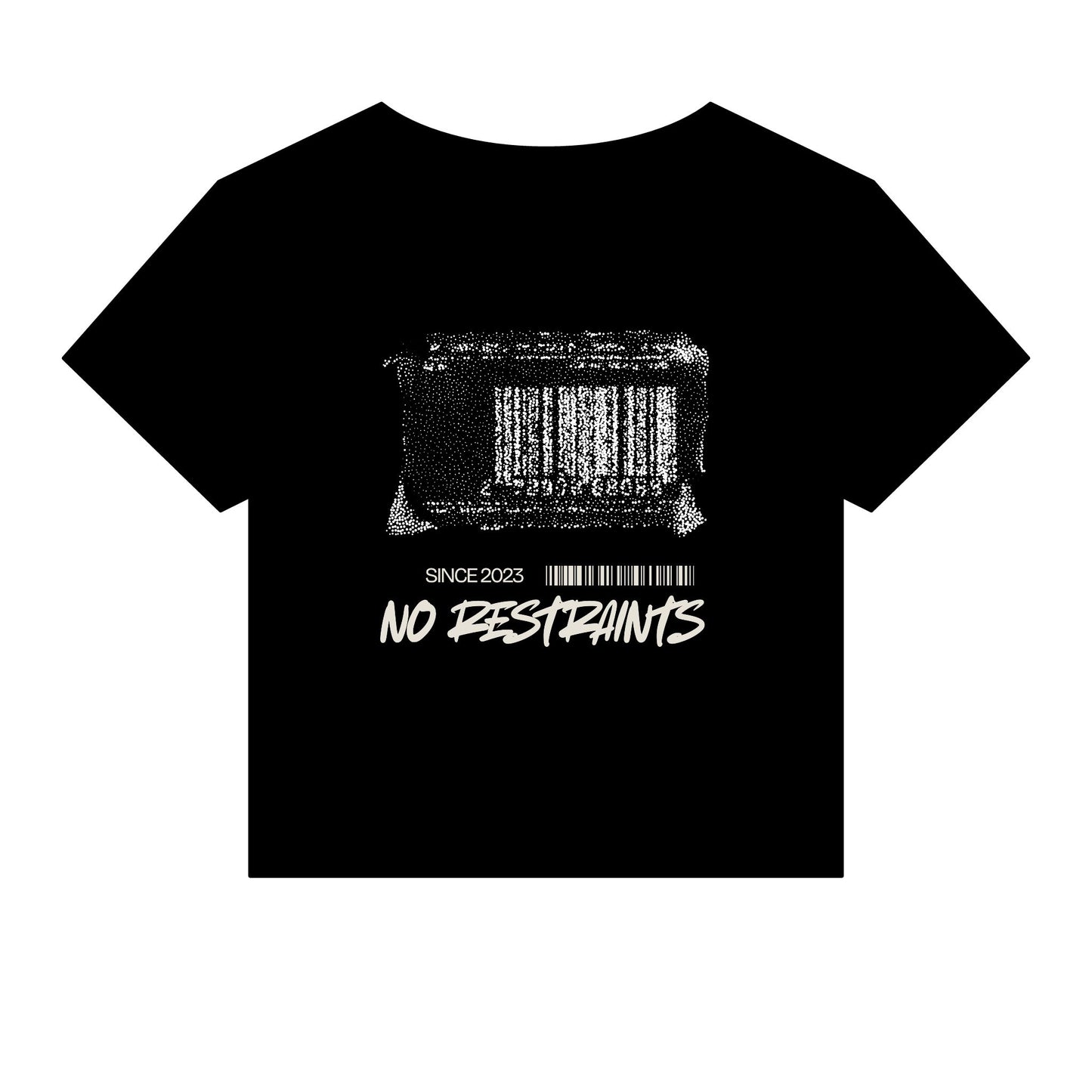 Young Forever Crop Tee — "No Restraints" Graphic Women's Baby T-Shirt