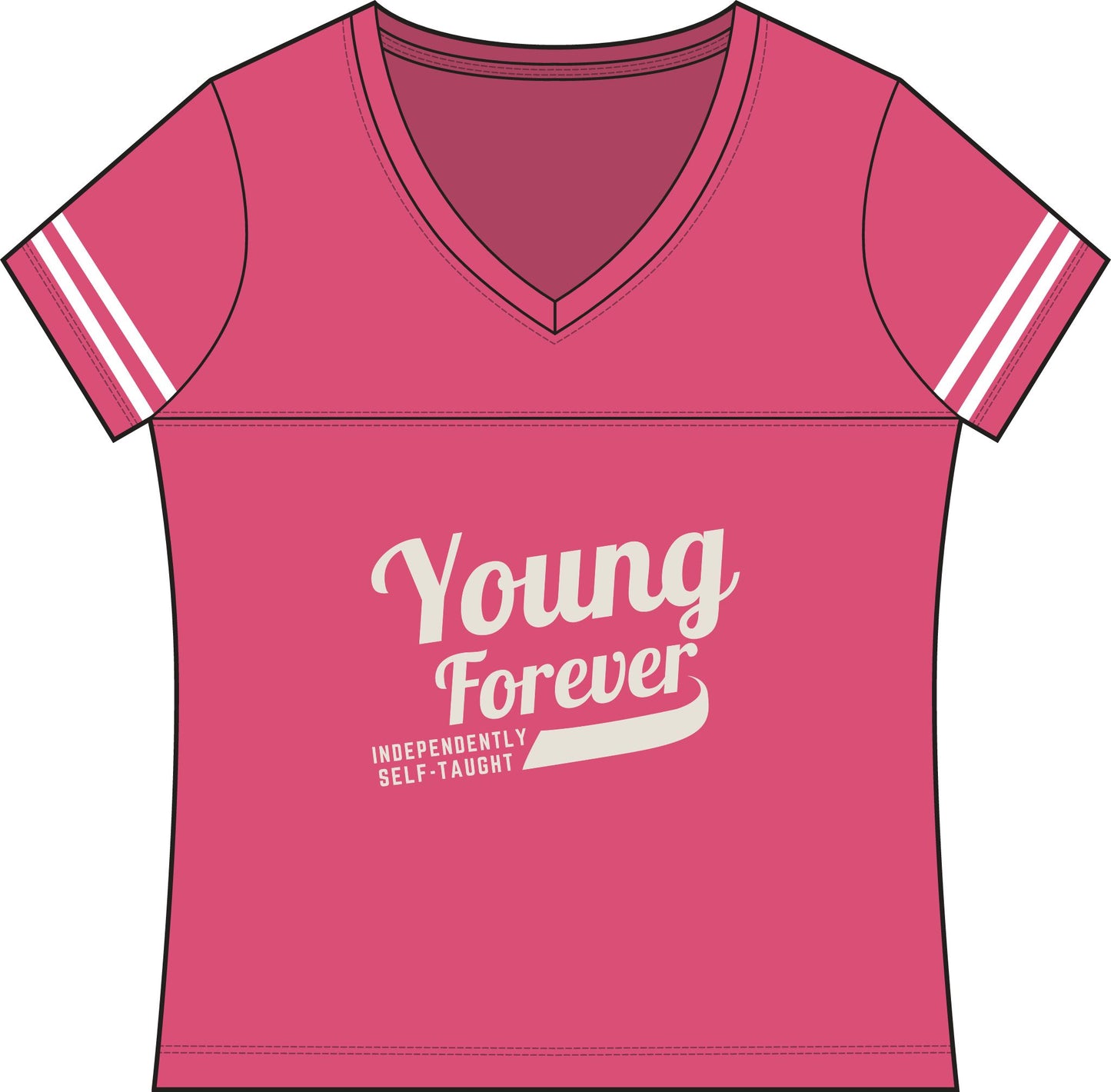 Women's Football Sporty V-Neck Tee — Stylish Team Jersey Top