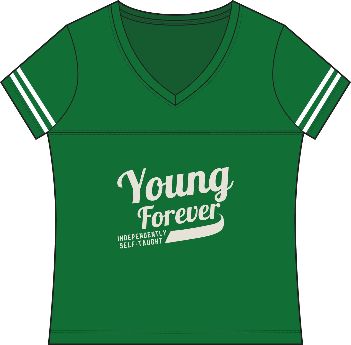 Women's Football Sporty V-Neck Tee — Stylish Team Jersey Top