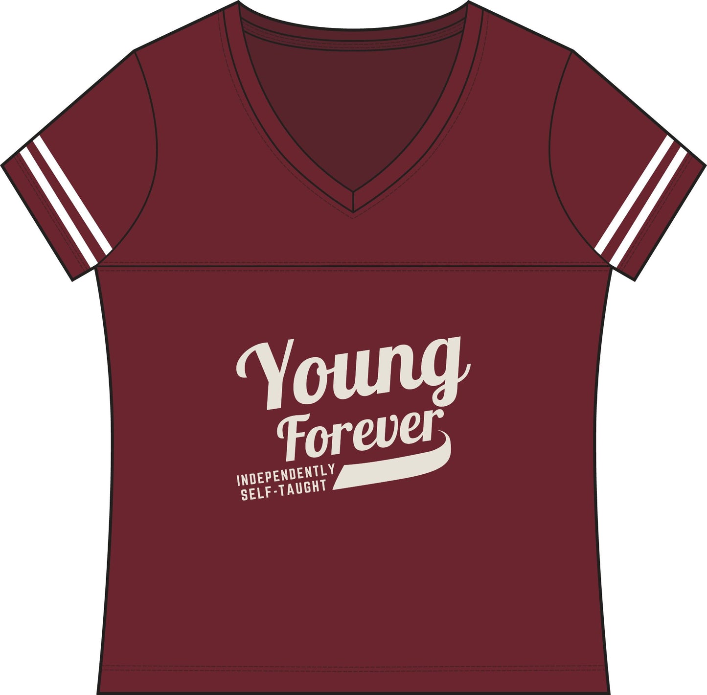 Women's Football Sporty V-Neck Tee — Stylish Team Jersey Top