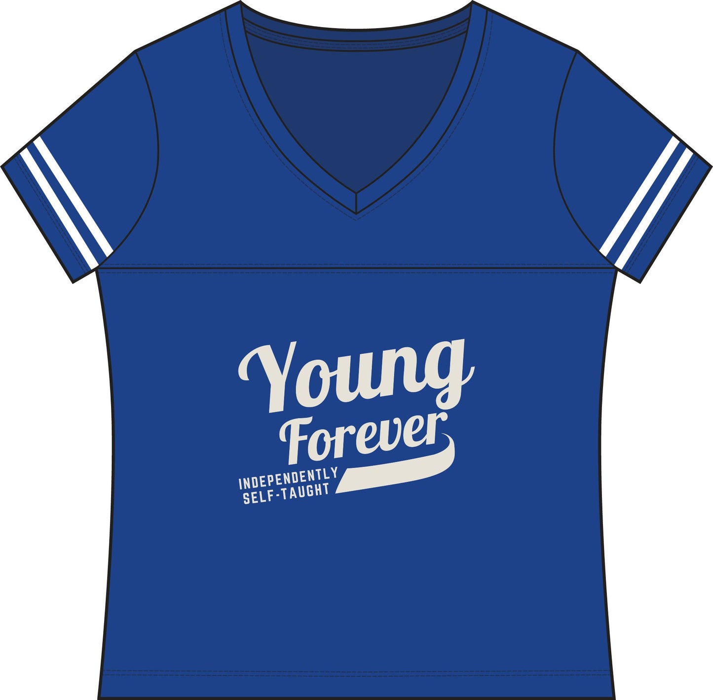 Women's Football Sporty V-Neck Tee — Stylish Team Jersey Top