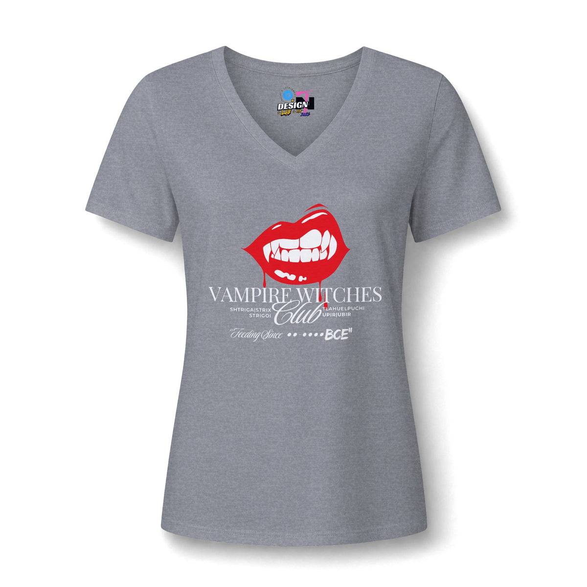 Vampire Kiss Women's V‑Neck Tee — Girls Club Shirt