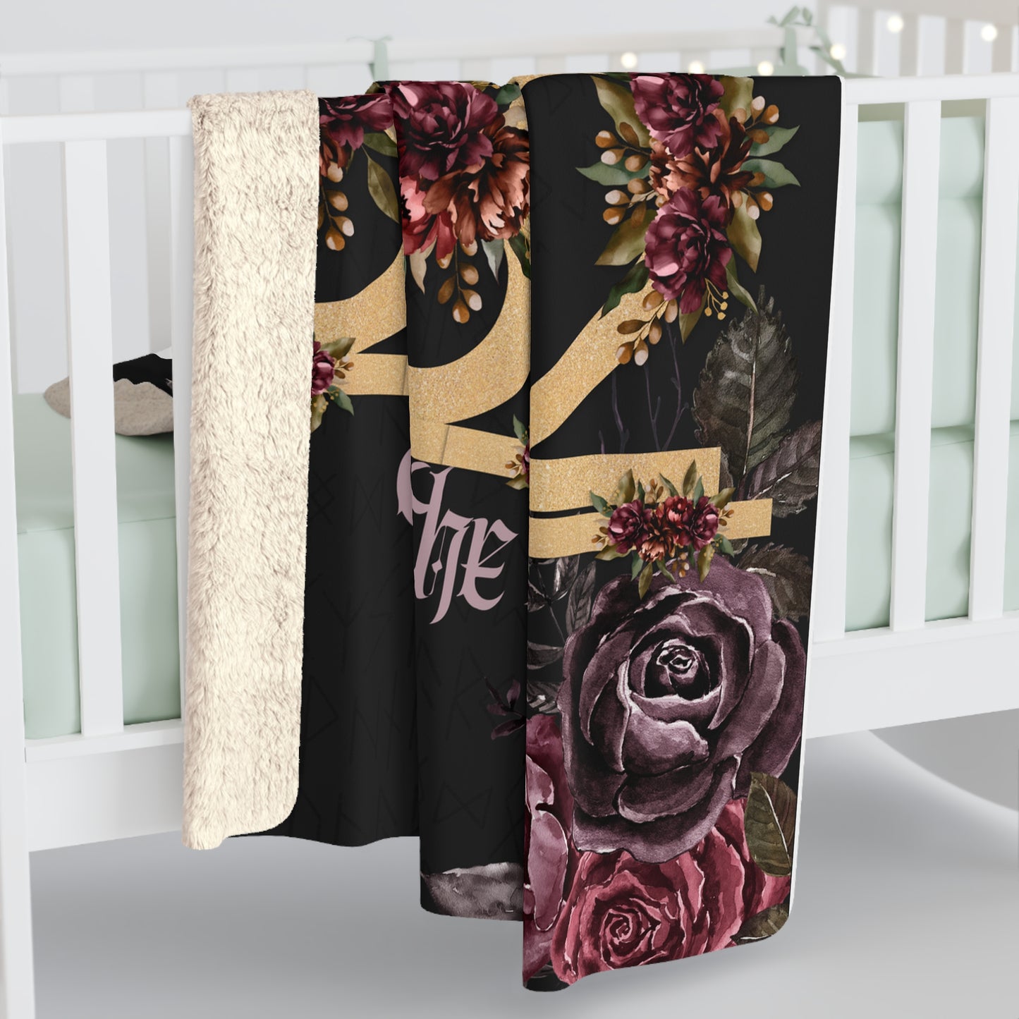 "Give Her Flowers" BMB Sherpa Fleece Blanket