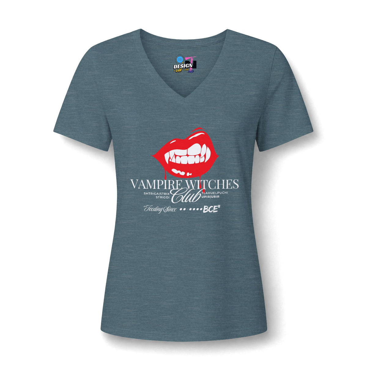 Vampire Kiss Women's V‑Neck Tee — Girls Club Shirt