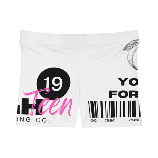 Women's Young Forever "Nighteen" Shorts. (NighteenClothingCo)