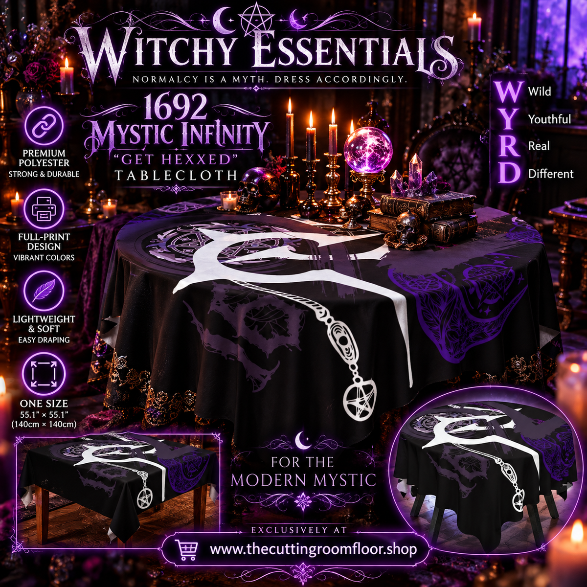 1692 Mystic Infinity Tablecloth — Get Hexxed Table-wrap