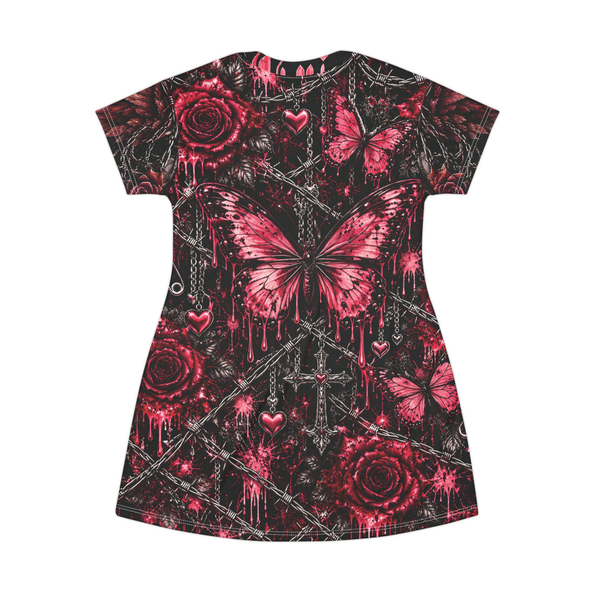 “Pretty in Grief | Gothic T-Shirt Dress”