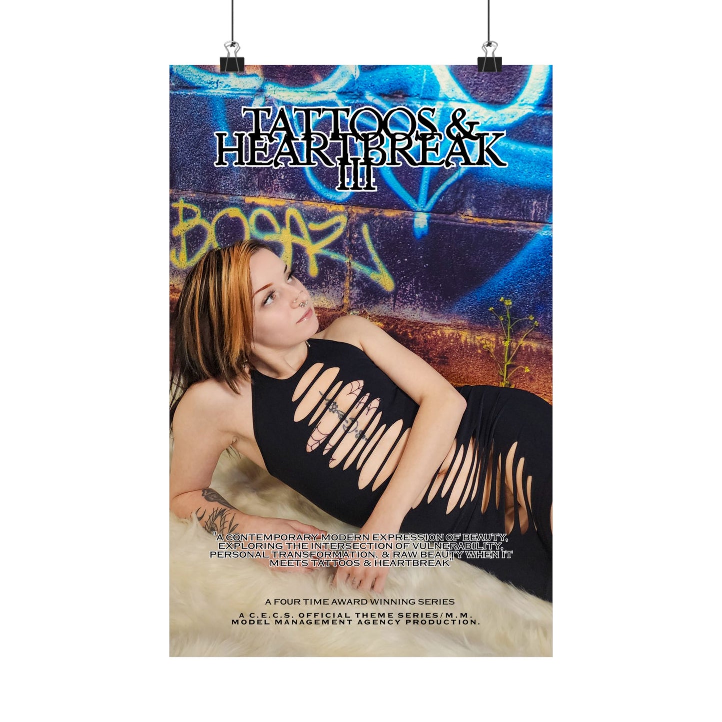 "Tattoos & Heartbreak III" Matte Style Wall Poster — "