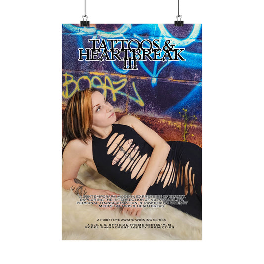 "Tattoos & Heartbreak III" Matte Style Wall Poster — "