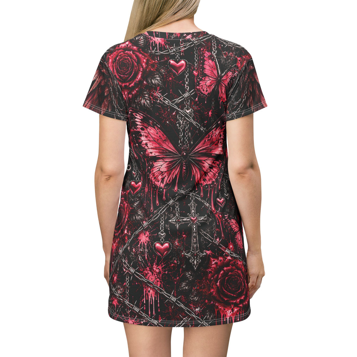 “Pretty in Grief | Gothic T-Shirt Dress”