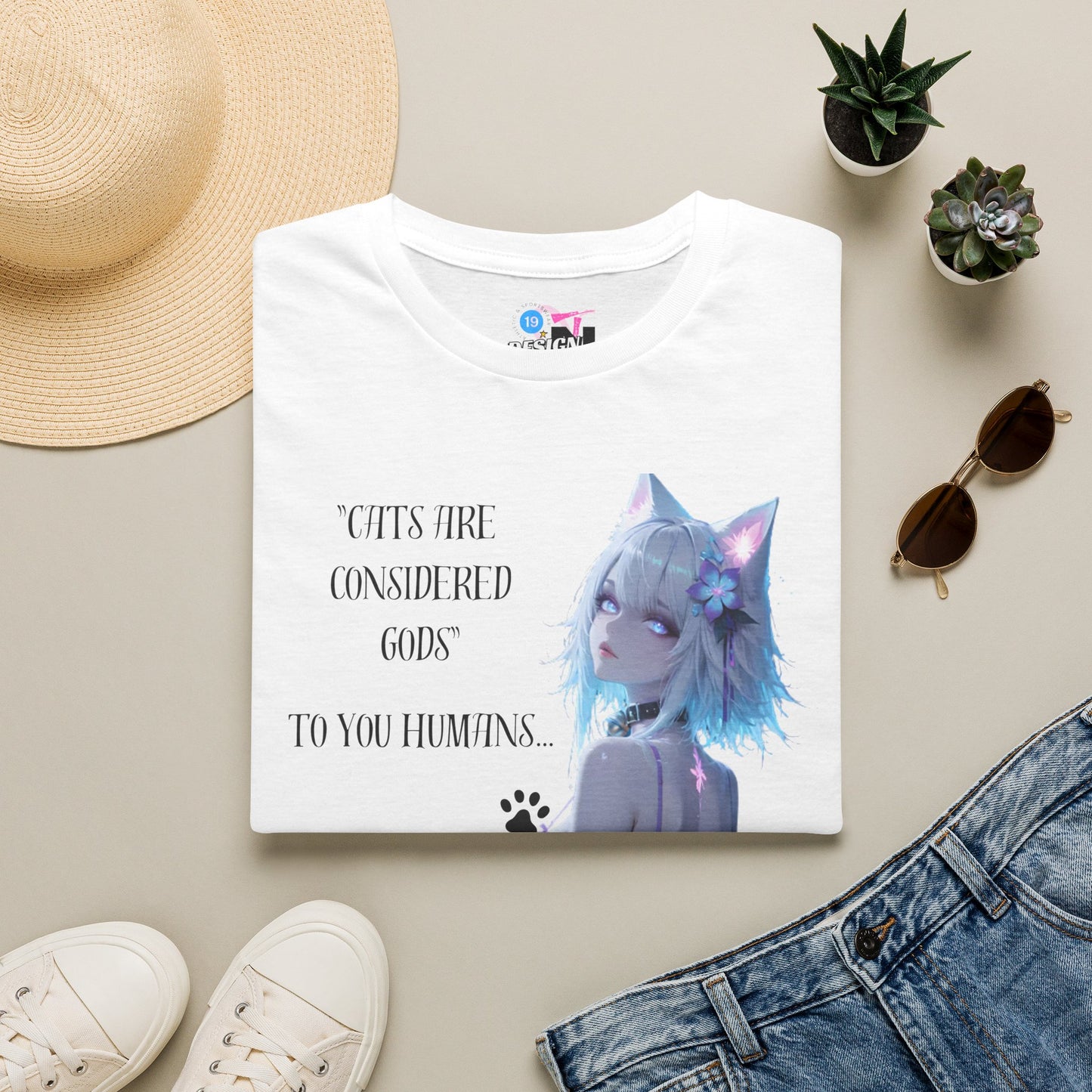 "It Takes Two"— “Cats Are Considered Gods to You Humans” Anime Kitty Tee