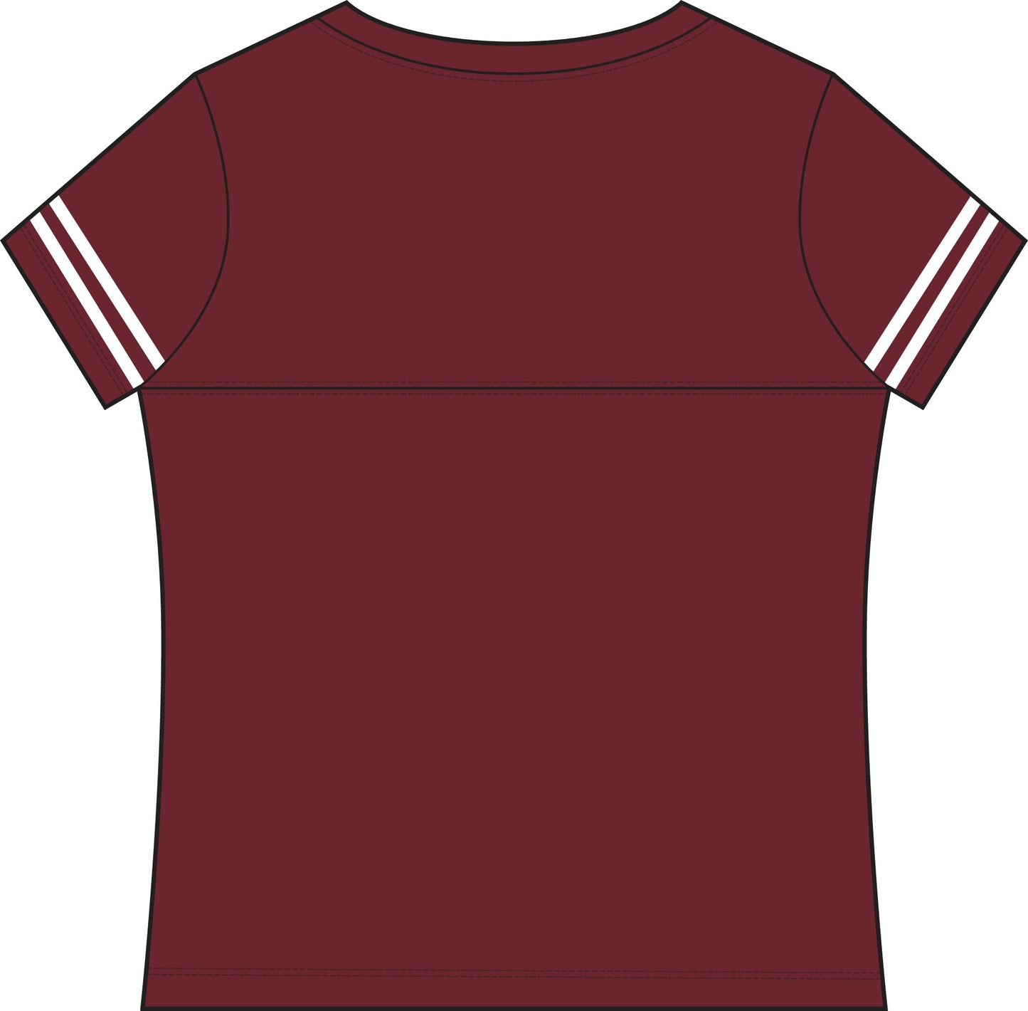 Women's Football Sporty V-Neck Tee — Stylish Team Jersey Top