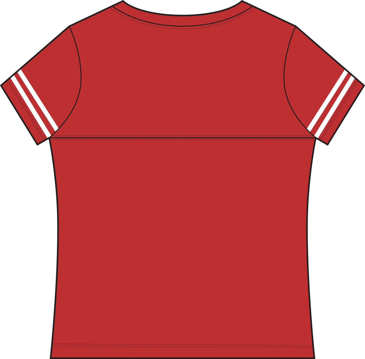 Women's Football Sporty V-Neck Tee — Stylish Team Jersey Top