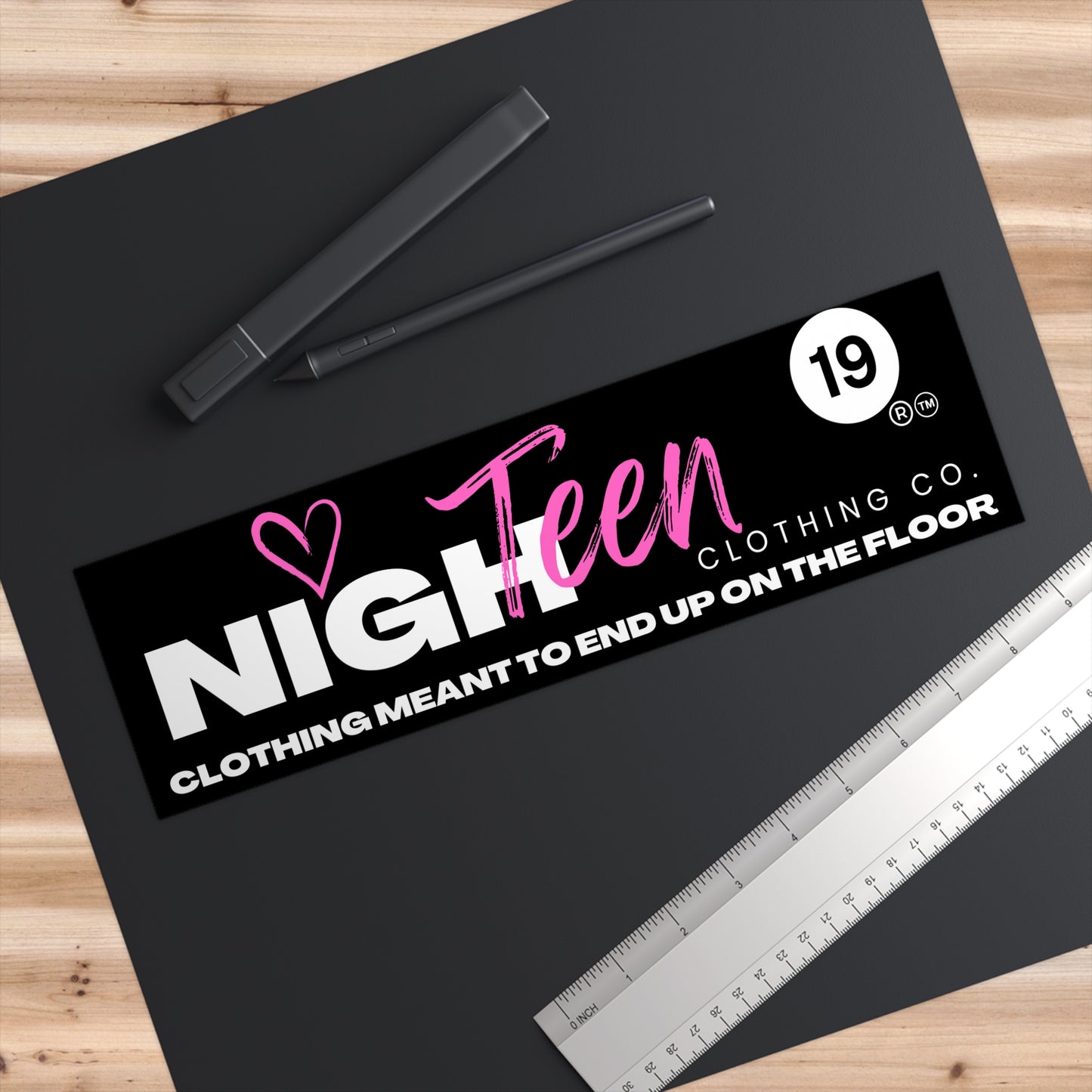 Official Nighteen Bumper Stickers (Nighteen Clothing Co.)