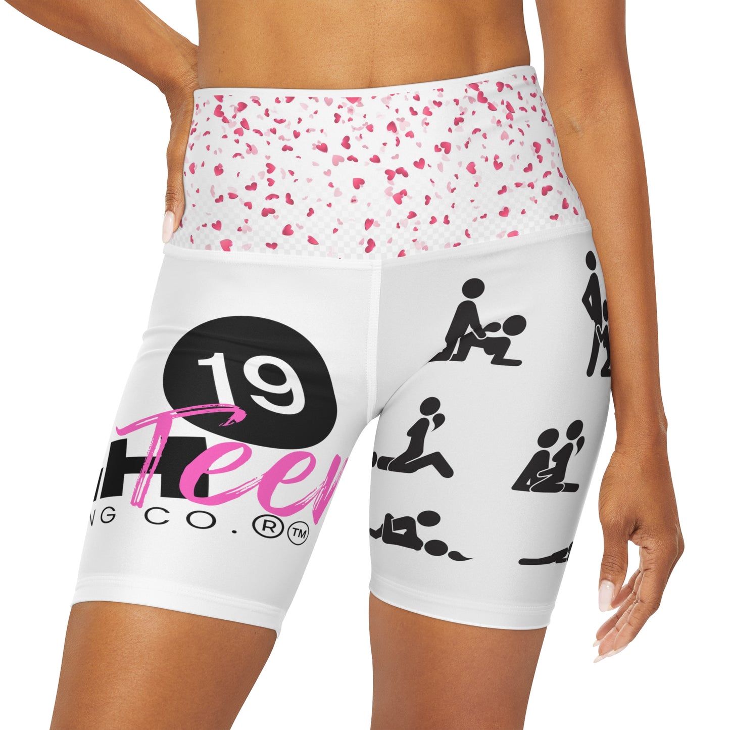 Choose Your Position High Waisted Yoga Shorts (NighteenClothingCo)