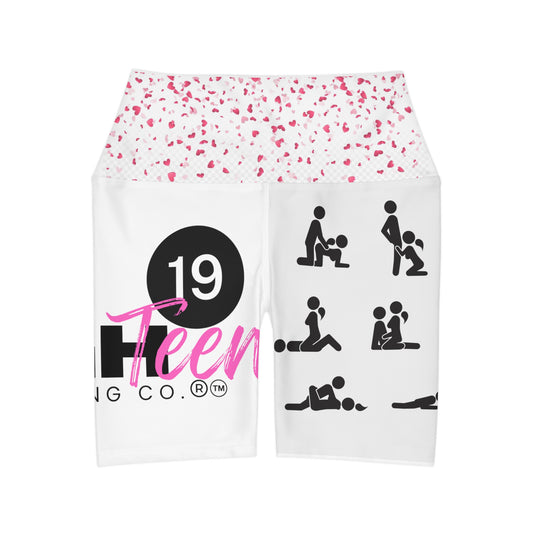 Choose Your Position High Waisted Yoga Shorts (NighteenClothingCo)